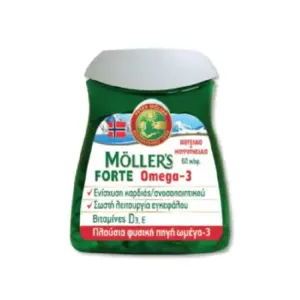 Mollers Forte Omega 3 Ιχθυέλαιο & Μουρουνέλαιο 60καψ.